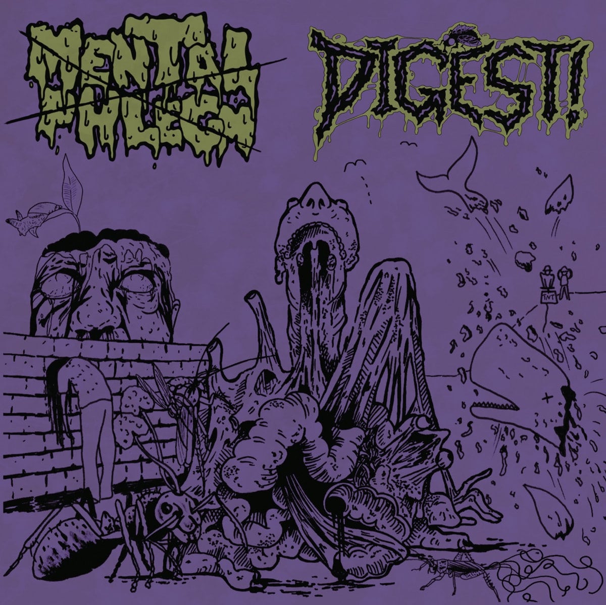 Mental Phlegm – Digest! – Split CD-min